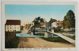 Frederick Maryland Carroll Creek and Old Town Mill Postcard T7 - £7.83 GBP