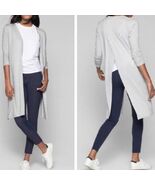 Athleta Camino Sweater Wrap with Back Open Split In Heather Gray Size Small - $363.02 MXN