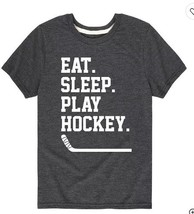 Boys Eat Sleep Play Hockey Tee Large - $16.99