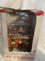 Mr Christmas Animated Gingerbread House Porcelain Music w Box We Wish you a Mer - £15.53 GBP