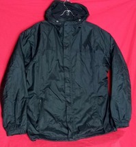 LL Bean Men L Reg Blue 100% Nylon Polyester Lining Hood Full Zip Jacket - £29.73 GBP