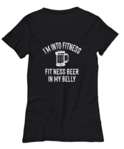 Funny TShirt I&#39;m Into Fitness Black-W-Tee  - £17.95 GBP