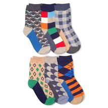 Boys Fun Colorful Dress Crew 6 Pair Pack Socks, Multi, Medium Us - £21.86 GBP