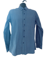 Men’s Seaman Collection Navy Blue Seashell Design Long Sleeve Shirt Size L - £14.58 GBP