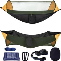 Camping Hammock with Mosquito Net - Portable Travel Hammock Bug Net - Ca... - £41.55 GBP