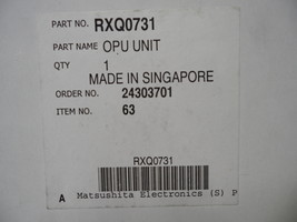 RXQ731 Panasonic ORIGINAL NEW Optical Laser Pickup  - $35.00