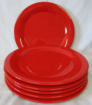 Waechterbach Fun Factory Red Luncheon Plate 10&quot;, set of 6 - £48.18 GBP