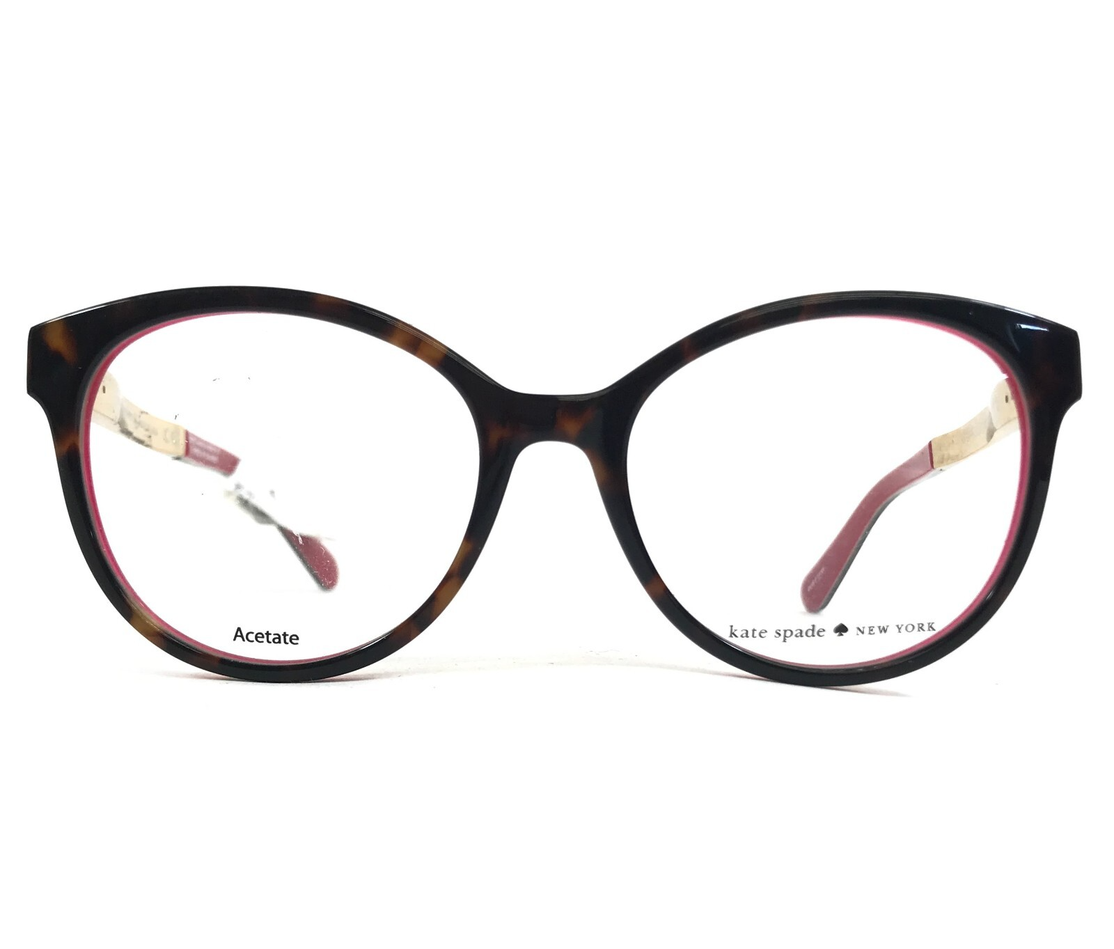 Kate Spade Eyeglasses Frames CAYLEN S0X Havana Pink Gold Cat Eye 50-17-135 - $64.34