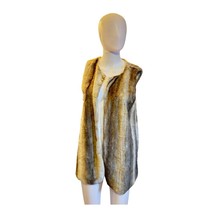 G.H. Bass &amp; Co. Faux Fur Vest Women’s Small – Light Brown with Dark Streaks - $28.71