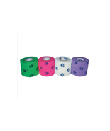 NEW Colorful Pawprint Flexible Cohesive Bandages 2 in. wide 4 pk 20 yd. total  - $10.95