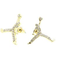 Mens and Womens Gold-Plated Basketball Player Slam Dunk Man Earrings | T... - $14.80