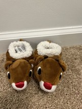 RUDOLPH The Red Nosed Reindeer slippers Sz 12-24 Months Unisex - £7.23 GBP