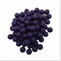 50pcs Twilight Purple Silicone Round Beads - Sensory 15mm Pearl Bead Bulk for DI - £22.72 GBP