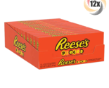 Full Box 12x Packs Reese&#39;s Pieces Peanut Butter Theater Candy 4oz Fast S... - $29.34