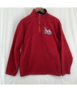 Vintage Bugs Bunny WB Studio Store Red 1/4 Zip Polyester Sweatshirt Size L - $26.59