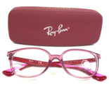 Ray-Ban Kids Eyeglasses Frames RB1598 3777 Clear Pink Red Square 47-16-130 - £38.69 GBP