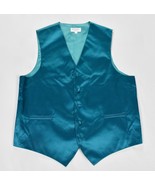 Vintage Vito Rofolo Mens Teal Disco Waistcoat Vest Please see measuremen... - $40.60 CAD