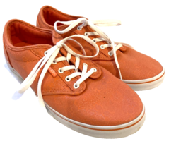 Vans Women's 8M Shimmer Orange Coral Lace Up Sneakers - $18.99