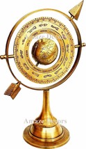 11&quot; Antique Brass Armillary Sphere Arrow Nautical Maritime Engraved Glob... - £60.93 GBP