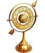 11&quot; Antique Brass Armillary Sphere Arrow Nautical Maritime Engraved Glob... - £61.20 GBP