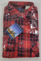M) Sierra Pacific 100% Cotton Men&#39;s Plaid Checkered Flannel Red Shirt Large - £15.81 GBP