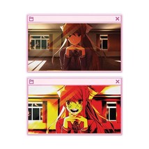 Doki Literature Club Jumpscare Monika Window Lenticular Enamel Pin Figur... - $29.99