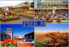 Postcard California Composite of Four Scenes  at Pier 39 in San Francisco - £3.76 GBP