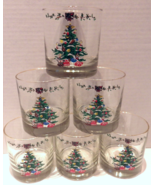 (6) Christmas Tree Angel Topper Old Fashion Glasses Gold Rim Toys Presents - £20.44 GBP
