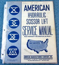 American Manufacturing Company Amc 1400 G Hydraulic Scissor Lift Service Manual - £21.55 GBP