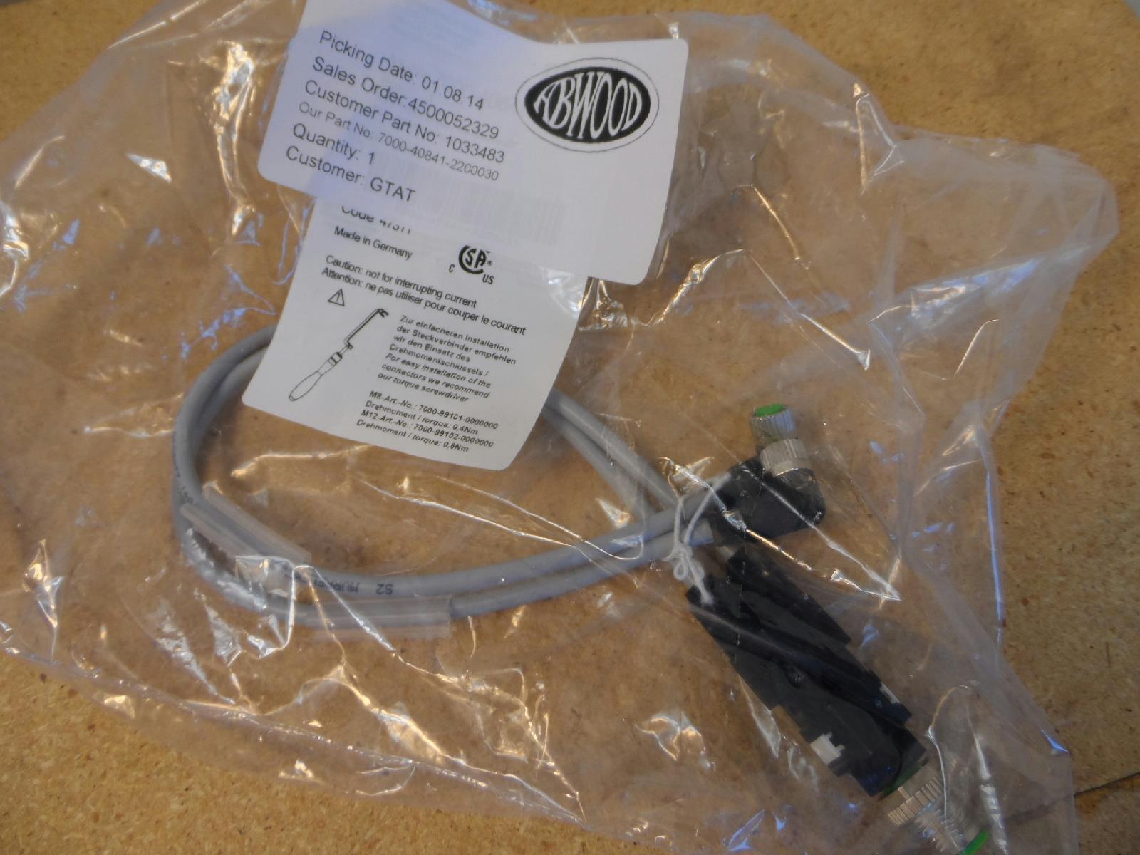 Murr Elektronik 7000-40841-2200030 Connector Cable New - $9.31