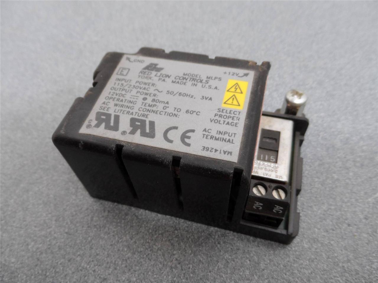 Red Lion Controls Model MLPS AC Input Terminal 115-230VAC / 12VDC - $8.29