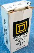 SQUARE D A6.20 KC A6.20KC OVERLOAD RELAY THERMAL UNIT - NEW - £7.58 GBP