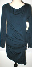 New Womens S NWT $310 Designer Dress Artelier Nicole Miller Navy Blue Viscose  - £242.74 GBP
