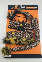 Halloween Cat Accessories Cheetah Leopard Cosplay Headband Choker Tail Cuffs NEW - £13.94 GBP