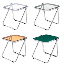 Modern Side Table Folding Portable Aluminum Frame in Your Choice of 4 Tabletops - £103.51 GBP