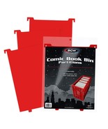 5 packs of 3 (15) BCW Red Plastic Comic Book Bin Partitions - €34,63 EUR