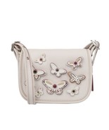Coach Patricia Saddle Bag 18 Butterfly Applique Chalk White F59360 NWT - £79.34 GBP