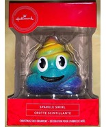 Hallmark Rainbow SPARKLE SWIRL EMOJI POOP Christmas Tree Ornament Holida... - $11.99