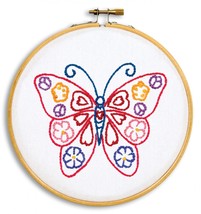 Jack Dempsey Needle Art Butterfly 6 Inch Hoop Kit - $13.59