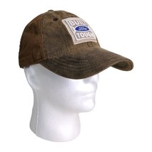 Ford Built Tough Hat Brown Denim Adjustable Hat Patch Advertising - $9.36