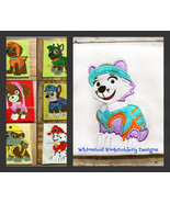 Paw Patrol Set of 7 Dogs Machine Embroidery Applique Design - £16.81 GBP