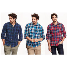 NWT Old Navy Men Classic Regular-Fit Long Sleeve Plaid Flannel Shirt 100... - £23.97 GBP