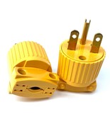 Lot of 2 NEMA 6-15P 220V/240V 15Amp Replacemen​t Rewired Male Plug Flat ... - $9.94