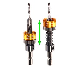 Adjustable Countersink Drill Bit, Self-Adjusting Depth Control Without, 3x8mm - £39.07 GBP