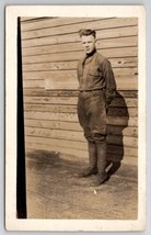 RPPC Attractive Soldier Posing For Photo WW1 Era Postcard S24 - £12.14 GBP