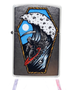 Surfing Grim Reaper  Authentic Zippo Lighter Street Chrome - $24.99