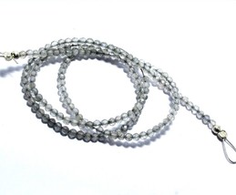 Natural Labradorite Faceted Rondelle Beads 8 inch Briolette Loose Gemstone - £4.25 GBP