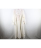 Vtg 90s Womens M Cottagecore Country Primitive Lace Flower Night Gown Ni... - $44.50