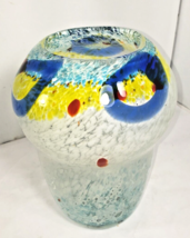 Unknown Artist Hand Blown Large/Heavy Thick 10.5” Vase Multicolor MCM 10+LBS. - $49.99