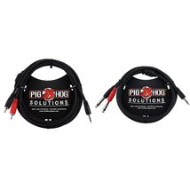 Pig Hog PB-S3R03 3.5 mm to Dual RCA (Male) Stereo Breakout Cable, 3 Feet - $11.78